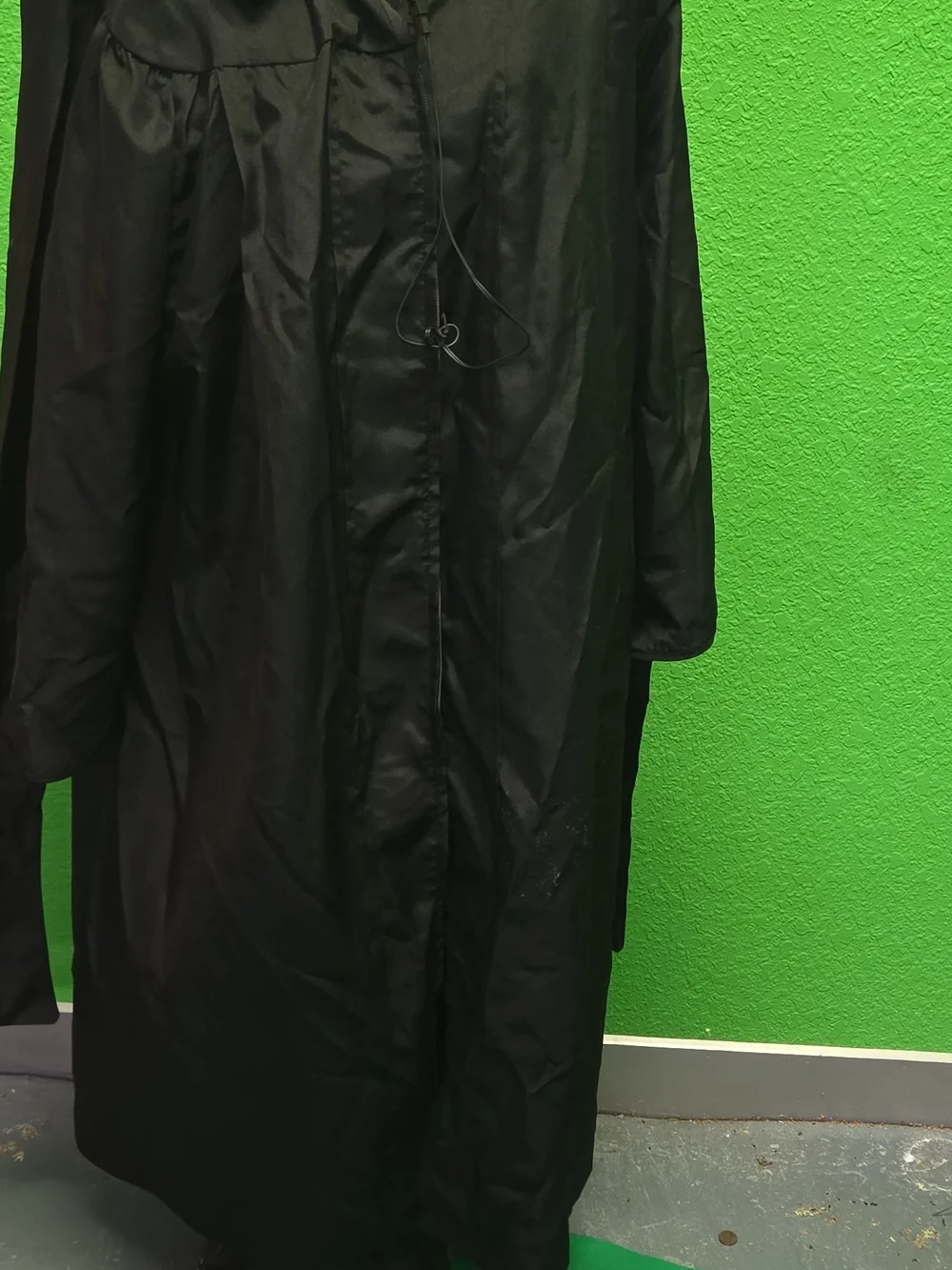 Men's Black Illuminated LED Face Mask - With Black Robe Costume